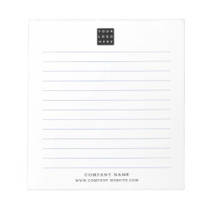 Bloc-note Nom de l'entreprise de logo commercial Dusty Blue