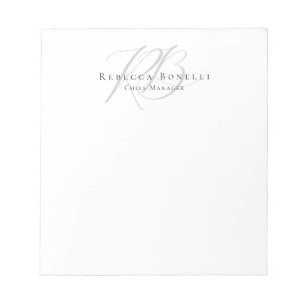Bloc-note Nom de profil exclusif et unique avec monogramme