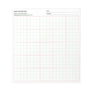 Bloc-note Nom de projet d'entreprise simple Graphe en grille