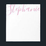 Bloc-note Nom de script personnalisé<br><div class="desc">Personnalisez ce bloc-notes chic avec votre nom est script. N'hésitez pas à vous customiser. Des options de modification et de couleur sont disponibles.</div>