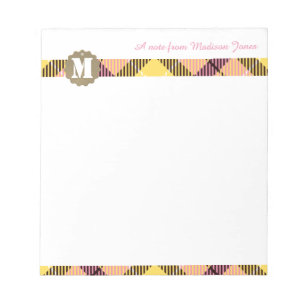 Bloc-note Nom de script professionnel Monogramme moderne Tar