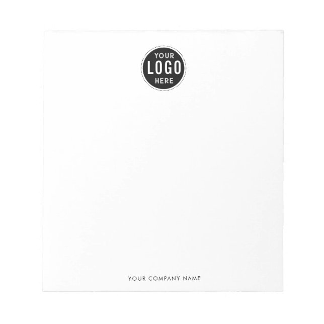 Bloc-note Nom de société de logo d'entreprise personnalisé (Devant)