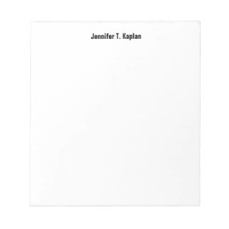 Bloc-note Nom Gras Simple Moderne Professionnel Minimaliste