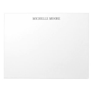 Bloc-note Nom minimaliste moderne clair