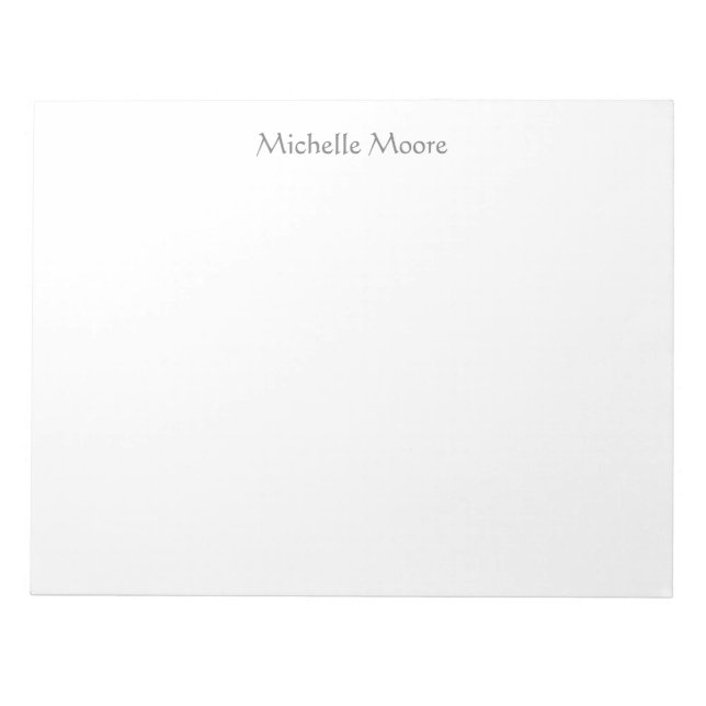 Bloc-note Nom minimaliste moderne personnalisé (Devant)