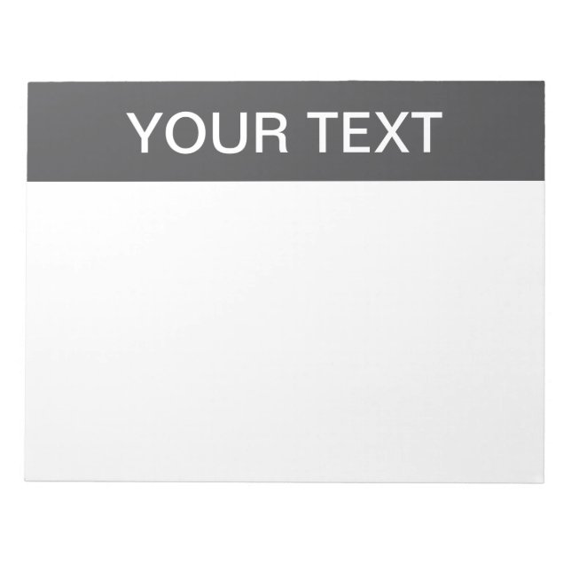 Bloc-note Nom modifiable en gras moderne, entreprise ou marq (Devant)