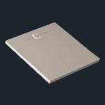 Bloc-note Nom Monogramme élégant Chic Rustic Taupe<br><div class="desc">Nom de monogramme élégant dans le Bloc-notes Brown Taupe rustique</div>