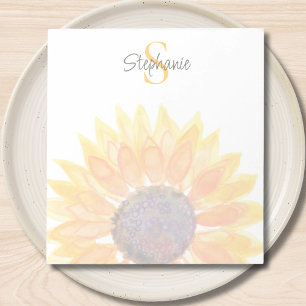 Bloc-note Nom Monogramme Tournesol 