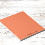 Bloc-note Nom orange corail<br><div class="desc">Corail, couleur arrière - plan orange. Personnalisez et ajoutez votre nom. Texte noir.</div>