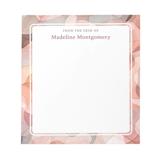 Bloc-note Nom personnalisable Aquarelle Retro 60 (Devant)