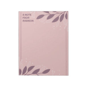 Bloc-note Nom personnalisé Cadre feuilleté