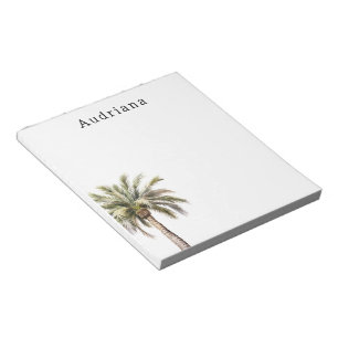 Bloc-note Nom personnalisé de palmier tropical