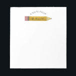 Bloc-note Nom personnalisé du crayon de classe de l'enseigna<br><div class="desc">Ceci est un crayon de classe de professeur personnalisé Nom de note Pad!</div>