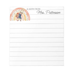 Bloc-note Nom personnalisé Enseignant note cadeau Notepad Ar