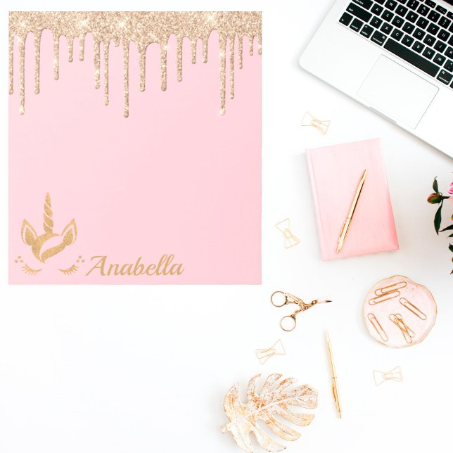 Bloc-note Nom Personnalisé Gold Parties scintillant Drivers  (Créateur téléchargé)