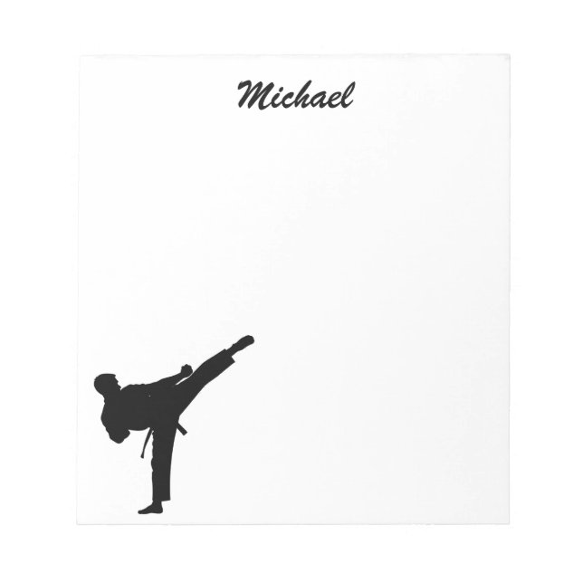 Bloc-note Nom personnalisé Karaté / Taekwondo / judo (Devant)
