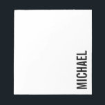Bloc-note Nom personnalisé minimaliste moderne<br><div class="desc">Design minimaliste moderne avec nom personnalisé dans un style de police sans serif moderne et audacieux.</div>