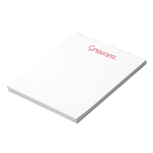 Bloc-note Nom personnalisé minimaliste monogramme  (Tourné)