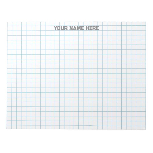 Bloc-note Nom personnalisé Papier grand format graphique (Devant)