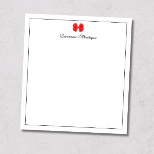 Bloc-note Nom personnalisé script bordure arc néon rouge