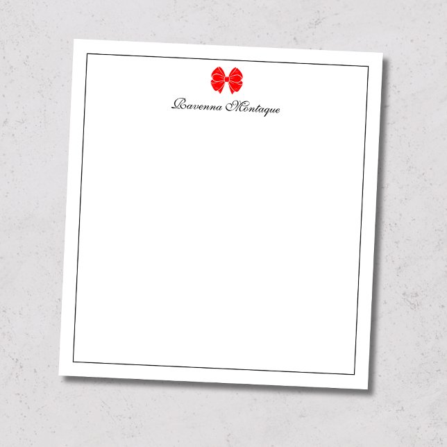 Bloc-note Nom personnalisé script bordure arc néon rouge (Créateur téléchargé)