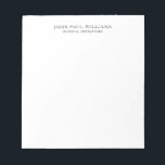 Bloc-note Nom professionnel simple élégant Titre du nom prop<br><div class="desc">Simple Elegant Professional Clean Name Titre Bloc-notes Vous pouvez facilement customiser la couleur du texte avec l'outil "Personnaliser" ou vous n'avez pas besoin de me contacter.</div>