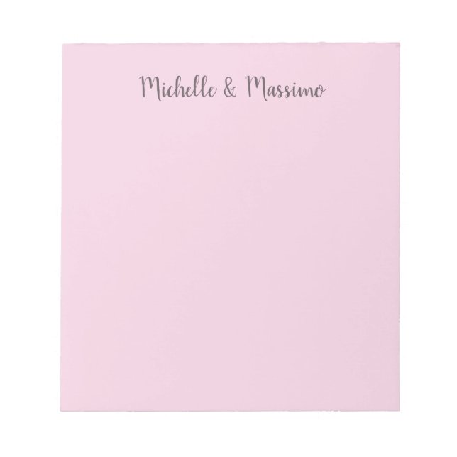 Bloc-note Noms de couple classiques professionnels uniques (Devant)