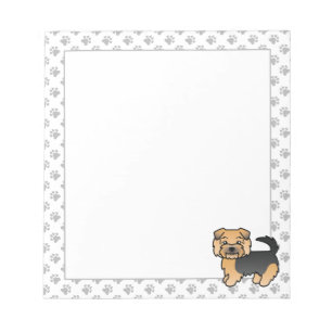 Bloc-note Norfolk Terrier noir et feu Chien de dessin animé