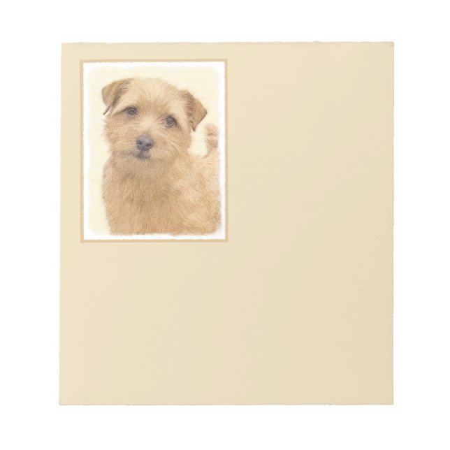 Bloc-note Norfolk Terrier Peinture - Art Chien original (Devant)