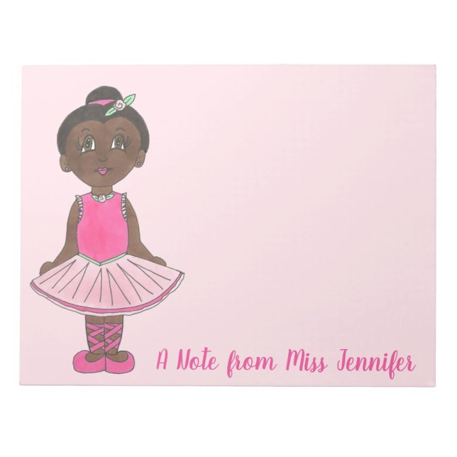 Bloc-note Note de l'enseignant de ballet de danse Tutu (Devant)