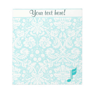 Bloc-note Note de musique turquoise