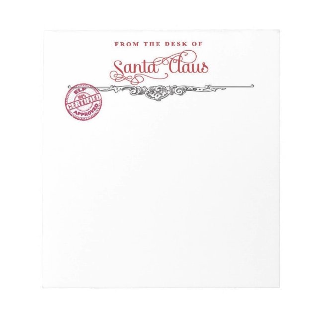 Bloc-note Note de Père Noël (Devant)