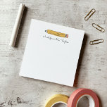 Bloc-note Note Du Crayon De L'Enseignant Post-it Note<br><div class="desc">Le bloc-notes personnalisé de l'enseignant fait les fournitures scolaires parfaites. "Une note de" votre professeur préféré avec un crayon ludique et dessiné à la main.</div>