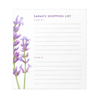 Bloc-note Note Liste d'achats pour plusieurs magasins