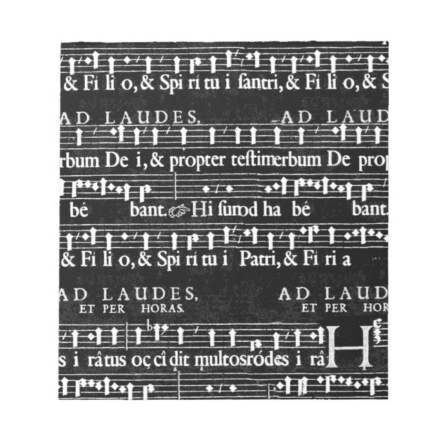 Bloc-note note musicale grunge (Devant)