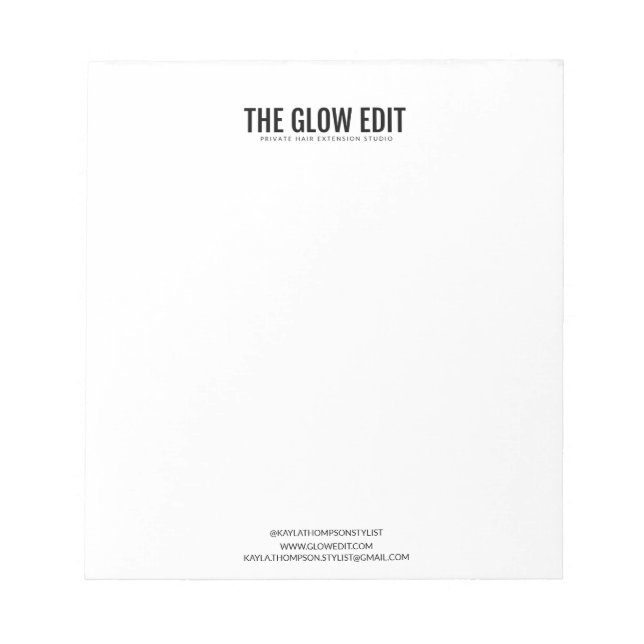 BLOC-NOTE NOTEPAD DE MARQUE PERSONNALISÉE (Devant)