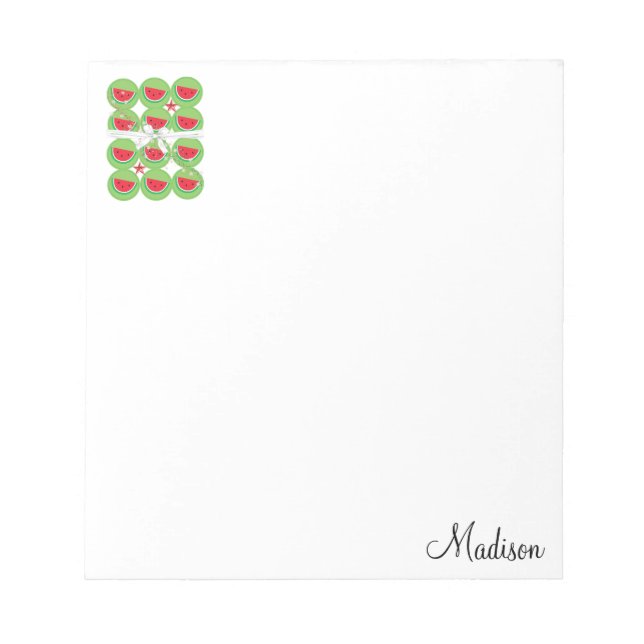 Bloc-note Notepad de Noël Watermelon White Bow (Devant)