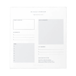 BLOC-NOTE NOTEPAD DE PLANIFICATEUR QUOTIDIEN