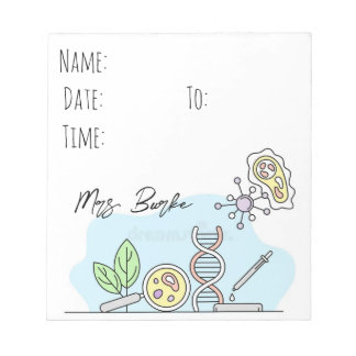 Bloc-note Notepad pour professeur de biologie