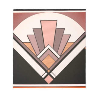 Bloc-note Notepad - Sangria Art Deco Fan Design