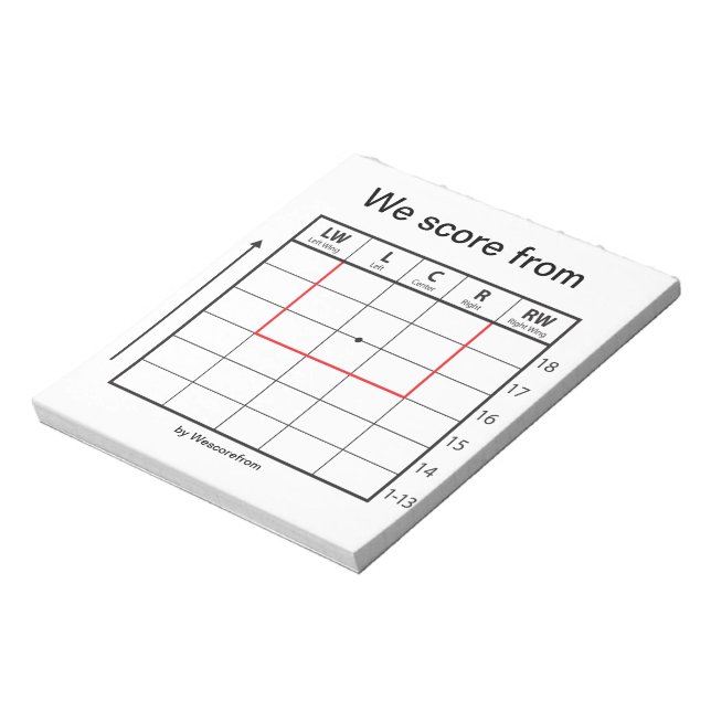 Bloc-note Notepad «We score from» (Tourné)