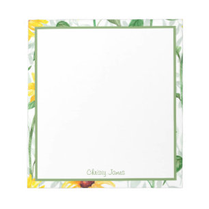 Bloc-note Notepads floraux personnalisés