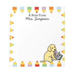 Bloc-note Notepads Labrador Jaune Personnalisé Curieux