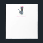 Bloc-note Notepads Noël Chat Noir<br><div class="desc">Célébrez la Journée nationale des chats noirs 2025 le 27 octobre avec ce mignon bloc-notes avec mon dessin de chat noir à l'aquarelle peinte à la main - un cadeau parfait pour les amoureux de les chats ! Ces blocs-notes personnalisés avec nom peuvent être customisés en utilisant le champ modèle...</div>