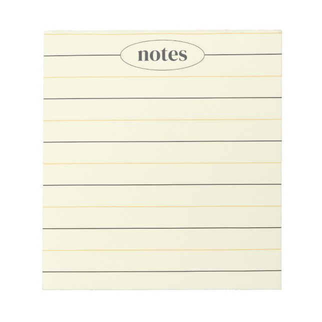 Bloc-note Notes beiges Stationique et moderne (Devant)