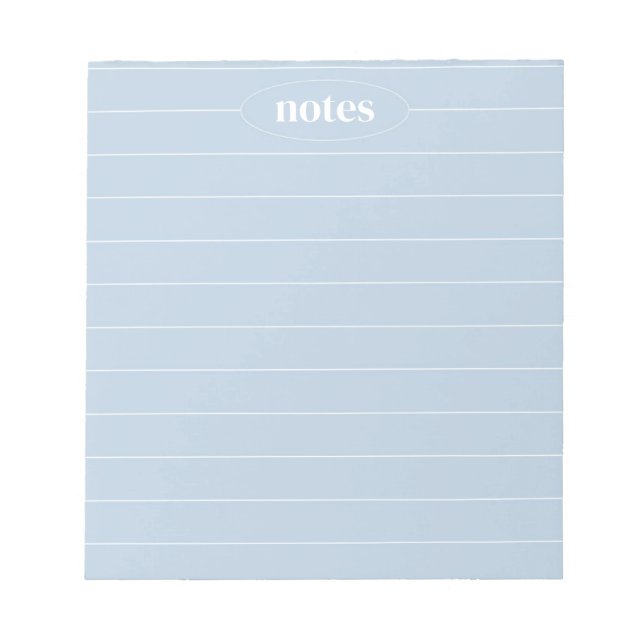 Bloc-note Notes Bleues Élégance et modernité (Devant)