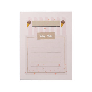 Bloc-note Notes d'aujourd'hui Page de planification de la cr