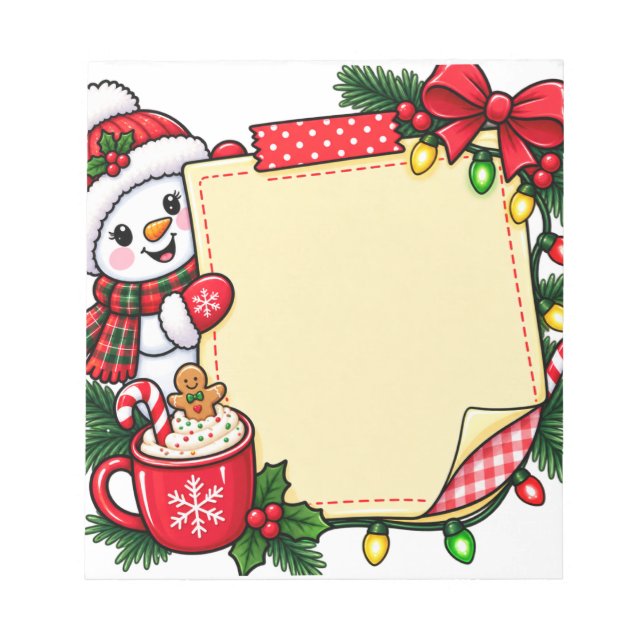 Bloc-note Notes de bonhomme de neige (Devant)