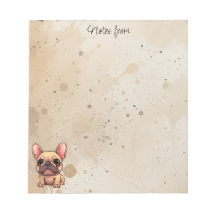 Bloc-note Notes de chien de compagnie animal bouledogue fran