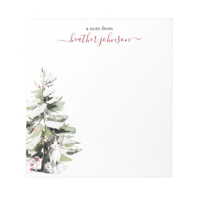Bloc-note Notes de Hearthlight Hiver Kit Chaton Personnalisé (Devant)